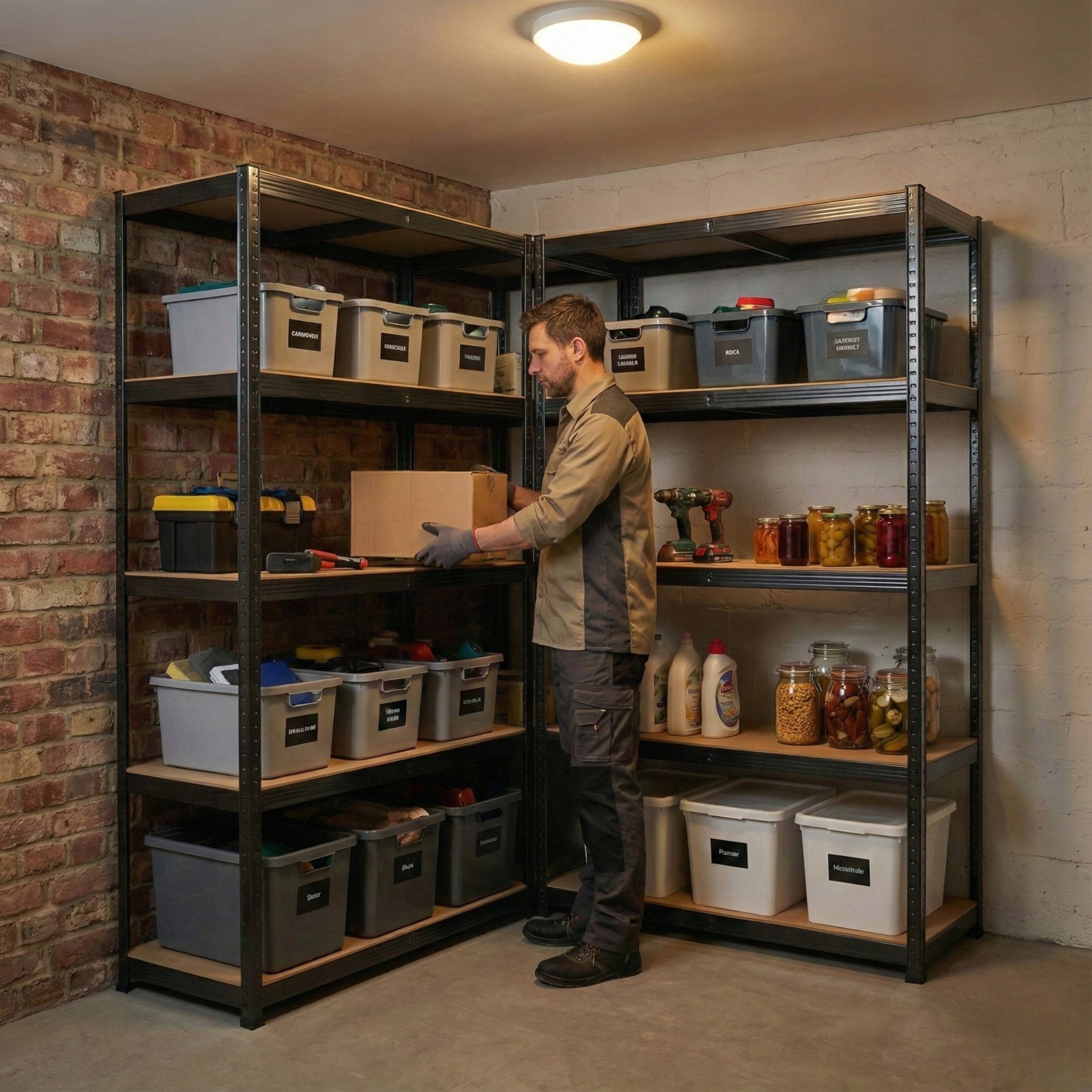 Metal storage rack 205x120x45cm for garage 1000 kg FUNFIT HOME&OFFICE Manufacturer code 4777