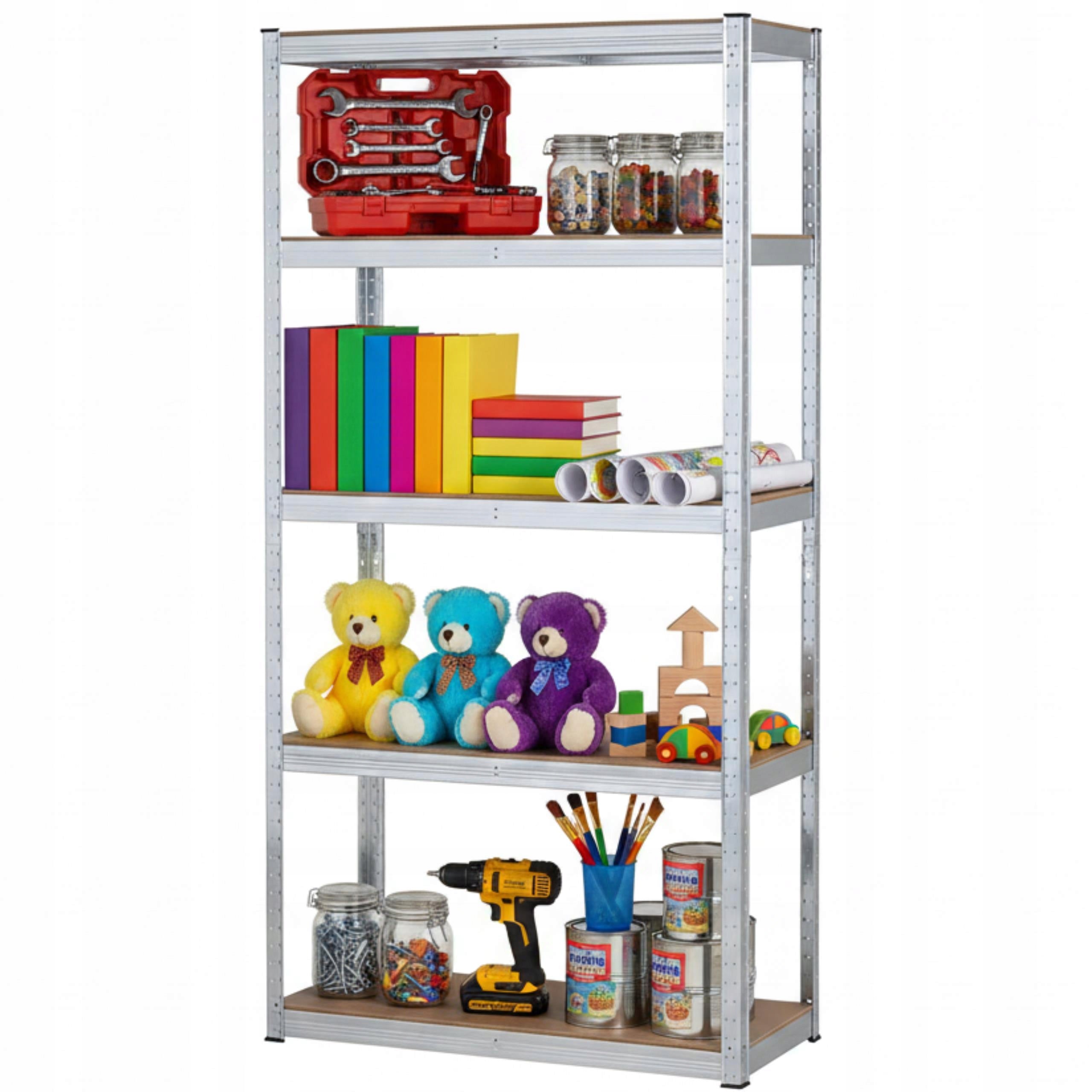 Metal storage rack for garage office 5 SHELVES 180x90x40 875kg Avenido Manufacturer code AV6816