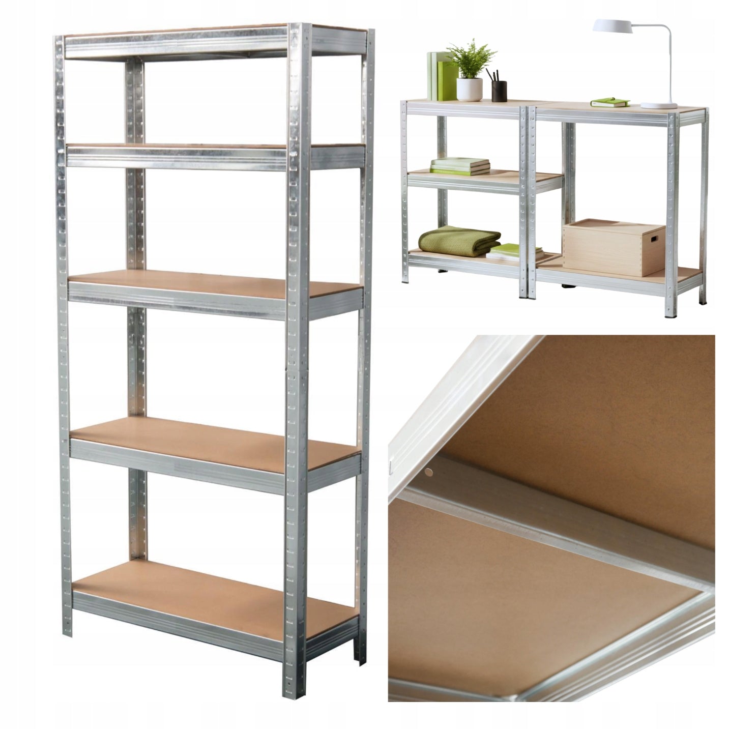 Metal storage rack for garage office 5 SHELVES 180x90x40 875kg Avenido