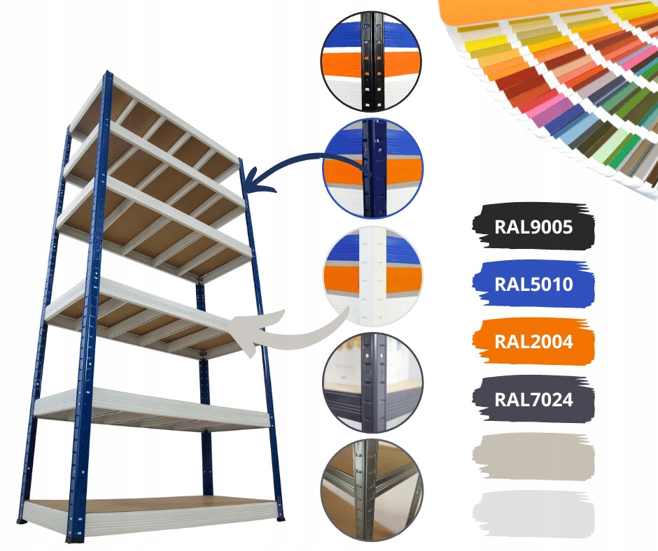 Metal storage rack galvanized HELIOS 90x100x60cm 3Px175kg Manufacturer no brand