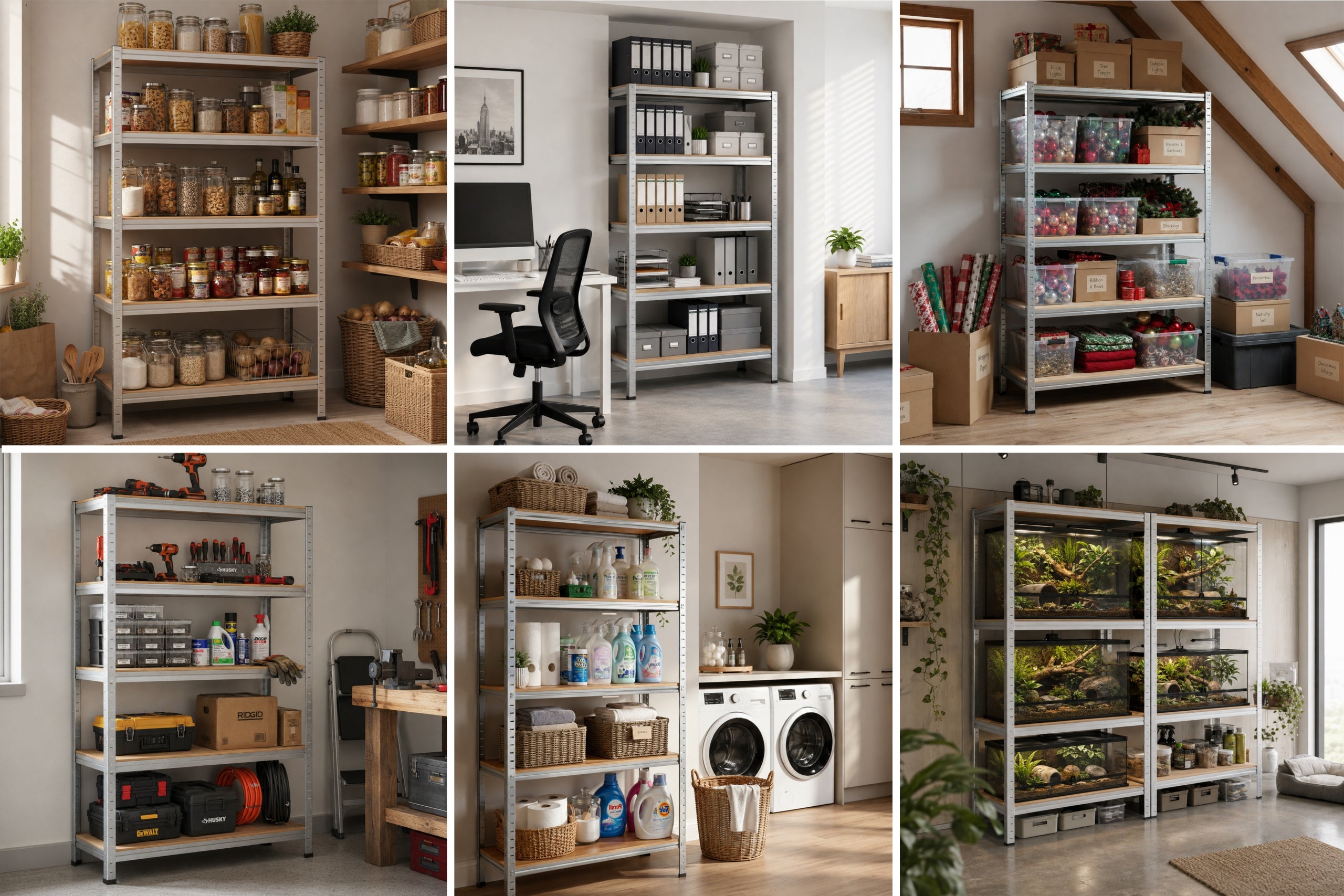 Metal storage rack workshop ZINC solid 5 SHELVES 180x90x40 875kg Manufacturer code garażowy do piwnicy na narzędzia przetwory