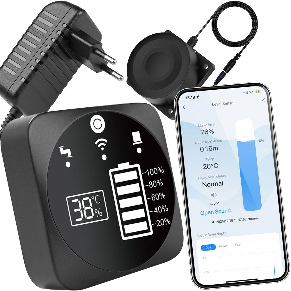 Meter Water Level Sensor Liquid WiFi TUYA for Tanks Depth 5m Packaging status original