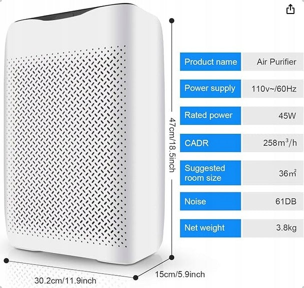 Meykey Air purifier for allergy sufferers H13 HEPA Manufacturer code MEYKEY