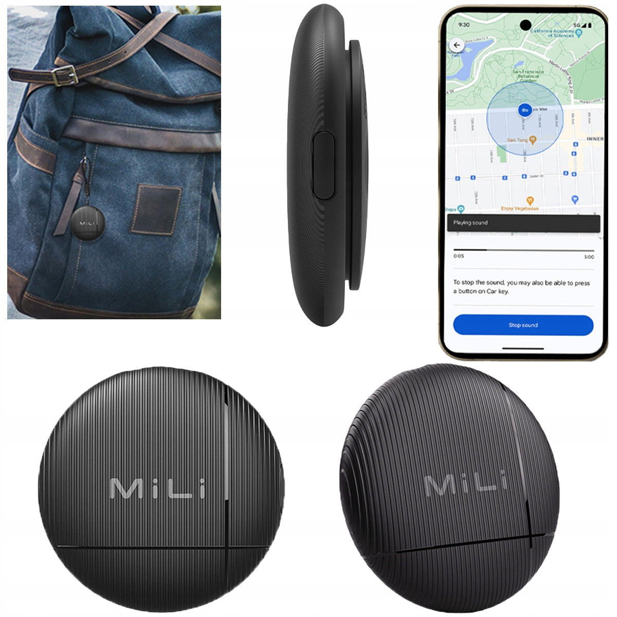 MiLi LiTag BT ANDROID GPS Locator for Bike Luggage Key Backpack Packaging status original