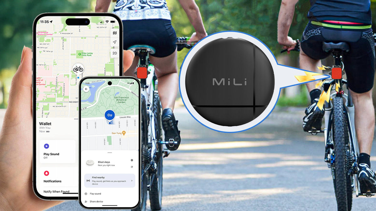 MiLi LiTag GPS Locator BT Duo ANDROID iOS APPLE Rear Reflector for Bike Model LiTag Bicycle Tail Light