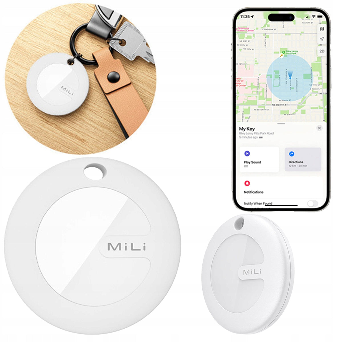 MiTag MiLi Apple iOS GPS Locator for Dog Luggage Key Backpack