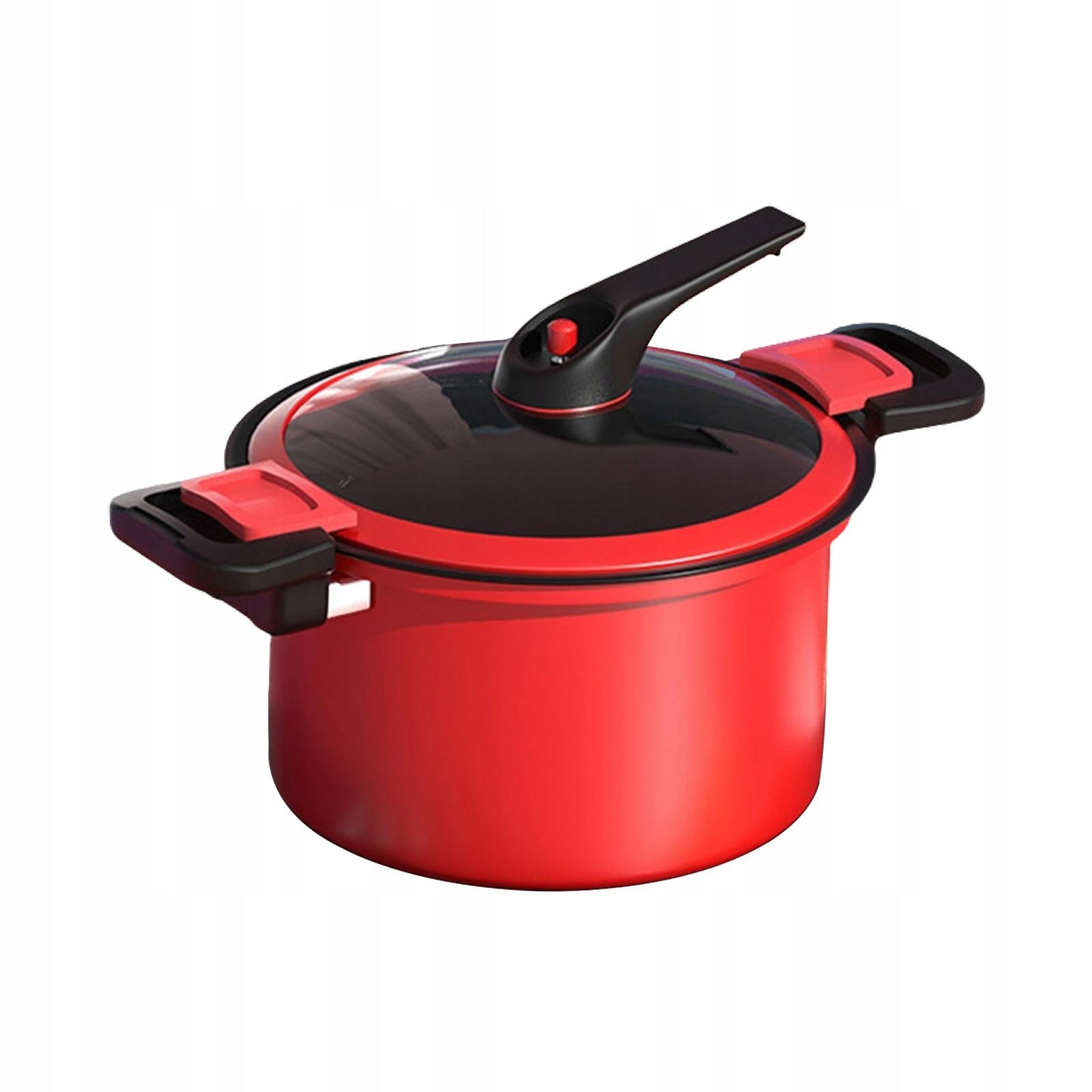 Micro Pressure Cooker, Pressure Stew Pot, Vertical Glass Cover, Heat red Brand no brand