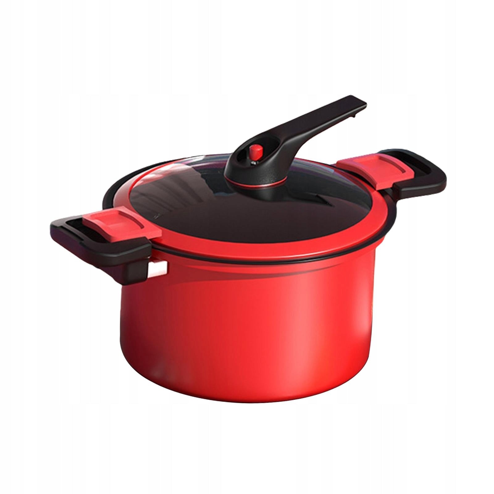 Micro Pressure Cooker, Pressure Stew Pot, Vertical Glass Cover, Heat red Capacity 1 l