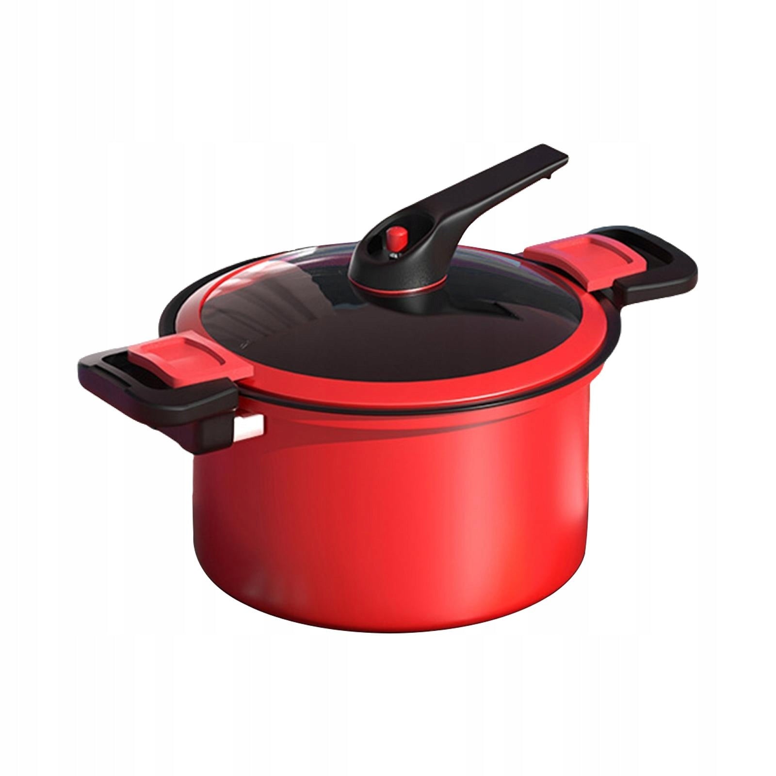 Micro Pressure Cooker, Pressure Stew Pot, Vertical Glass Cover, Heat red