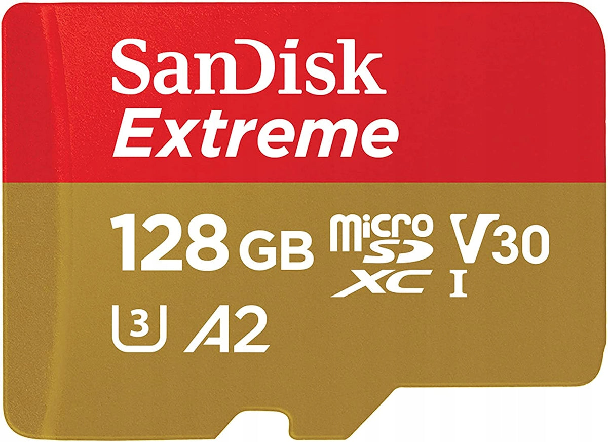 Micro SD memory card SANDISK EXTREME 128GB 190/90 V30