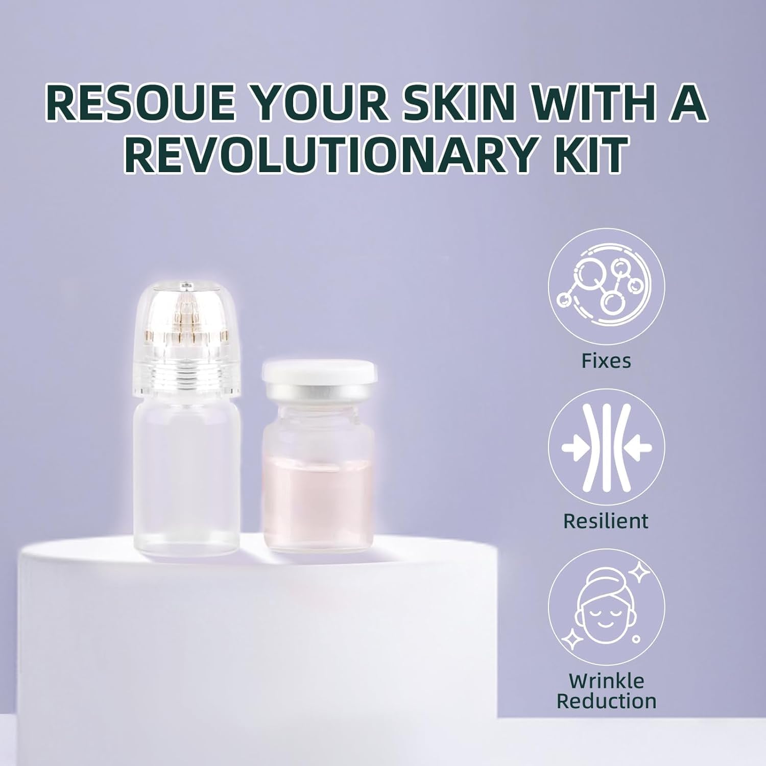 Microinfusion Kit Mesotherapy Serum Anti Aging 3x5ml 1 Head Packaging status original