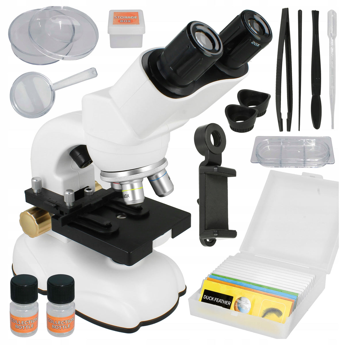 Microscope for children OPTICAL POWERFUL Zoom 1600x Preparations Light Set Packaging status original