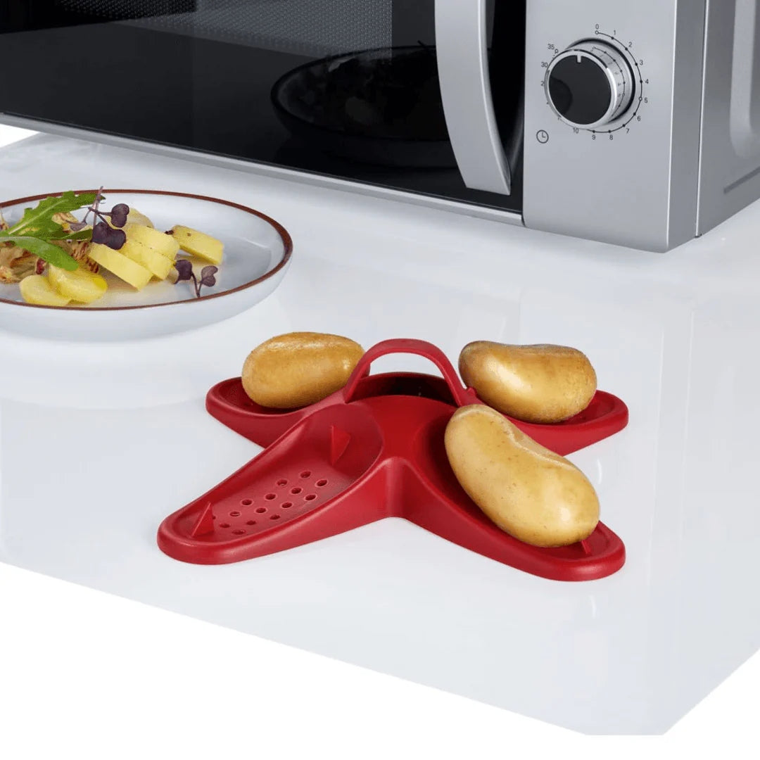Microwave Free Potato Cooking Utensil BPA Free for 4 Potatoes Packaging status original
