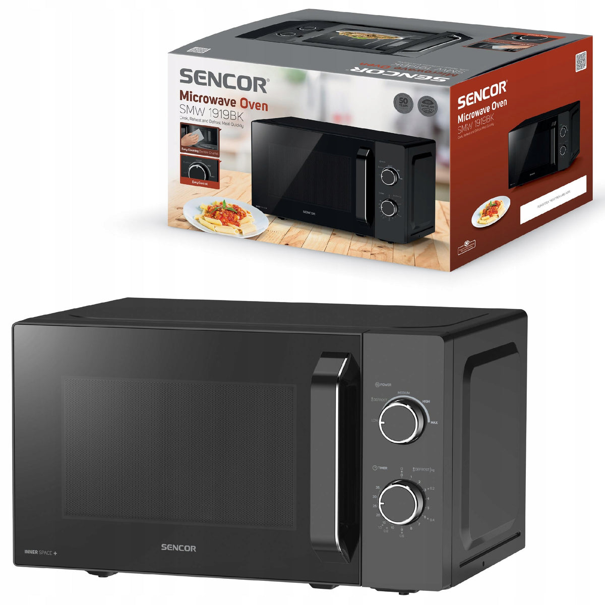 Microwave Oven 700W 20L 5 POWER black Sencor SMW 1919BK EAN (GTIN) 8590669322787