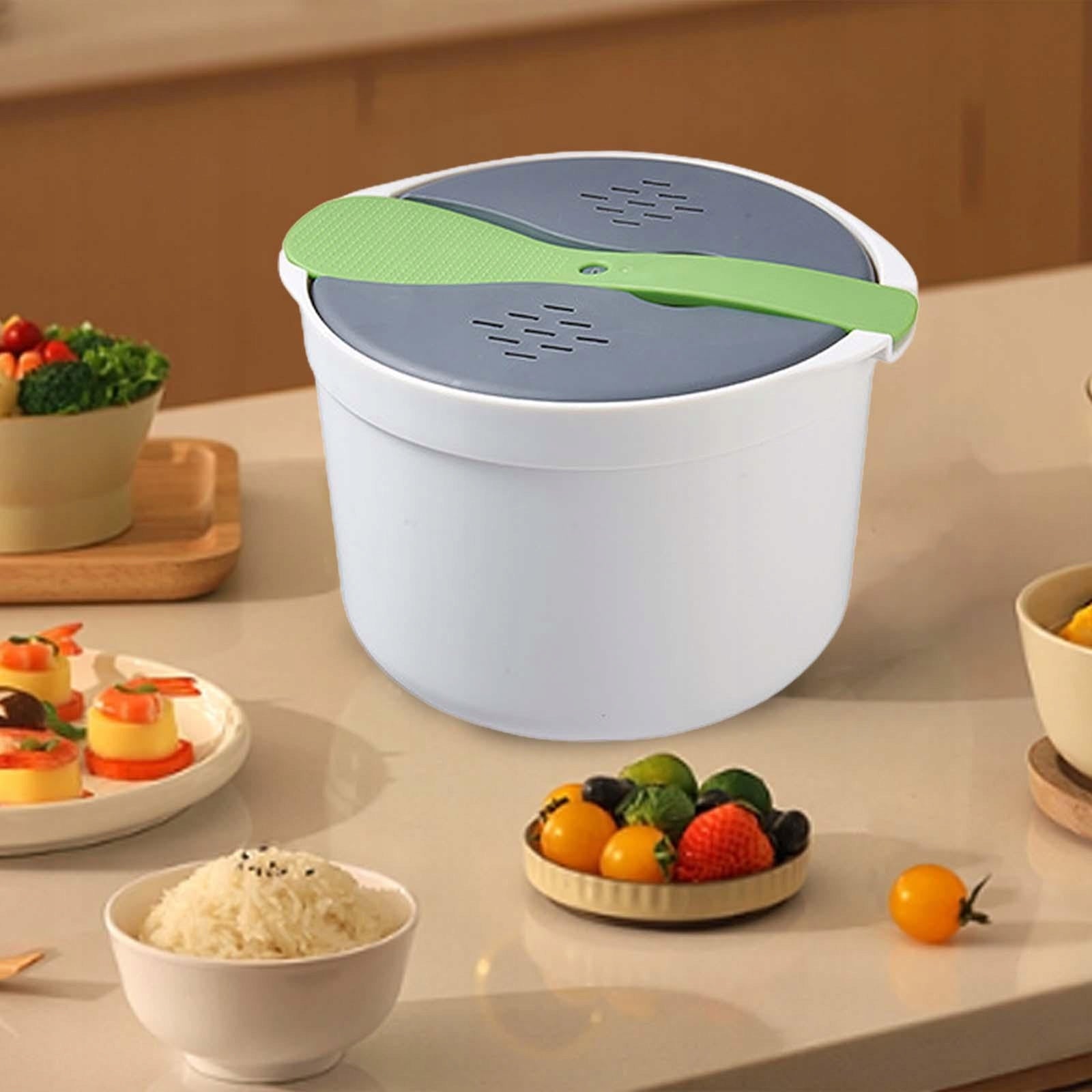 Microwave Pasta Cooker Microwaveable with Strainer Cookware Microwave Green
