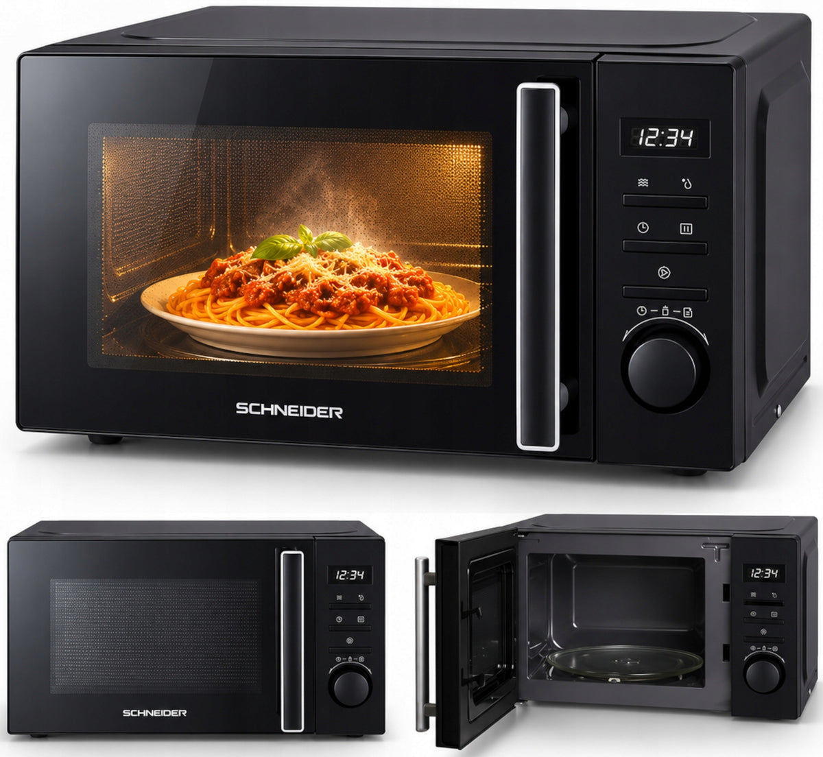 Microwave SCHNEIDER 20L Microwave Grill 1000W LED Defrosting