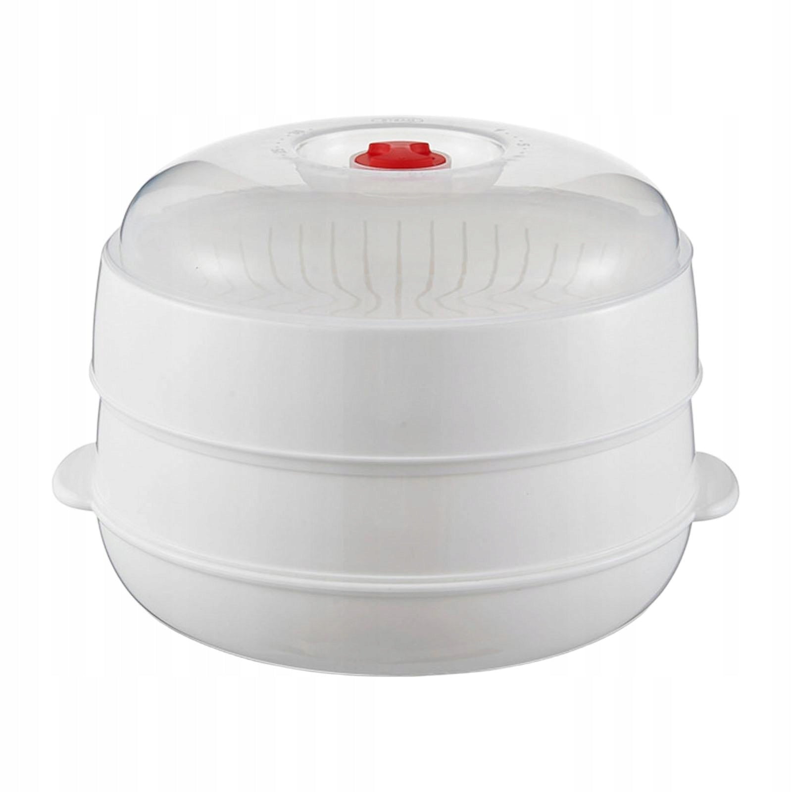 Microwave Steamer Pot 2 Layer Microwave Cookware for Vegetables Fish Ramen