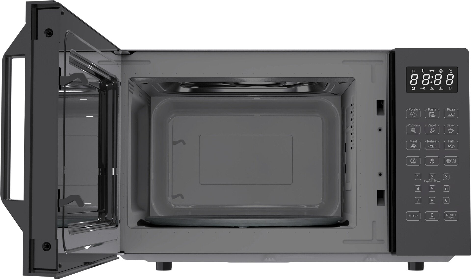 Microwave oven DAEWOO MD-FA202GB-EU 700W capacity 20L Grill Black Cooking features defrosting heating
