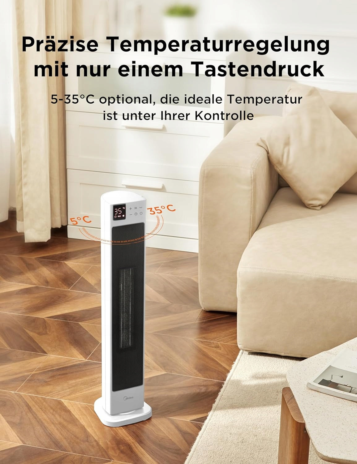 Midea Heat Fan HEATER energy-saving LCD PILOT NTH20-22GR 2000W Packaging status original