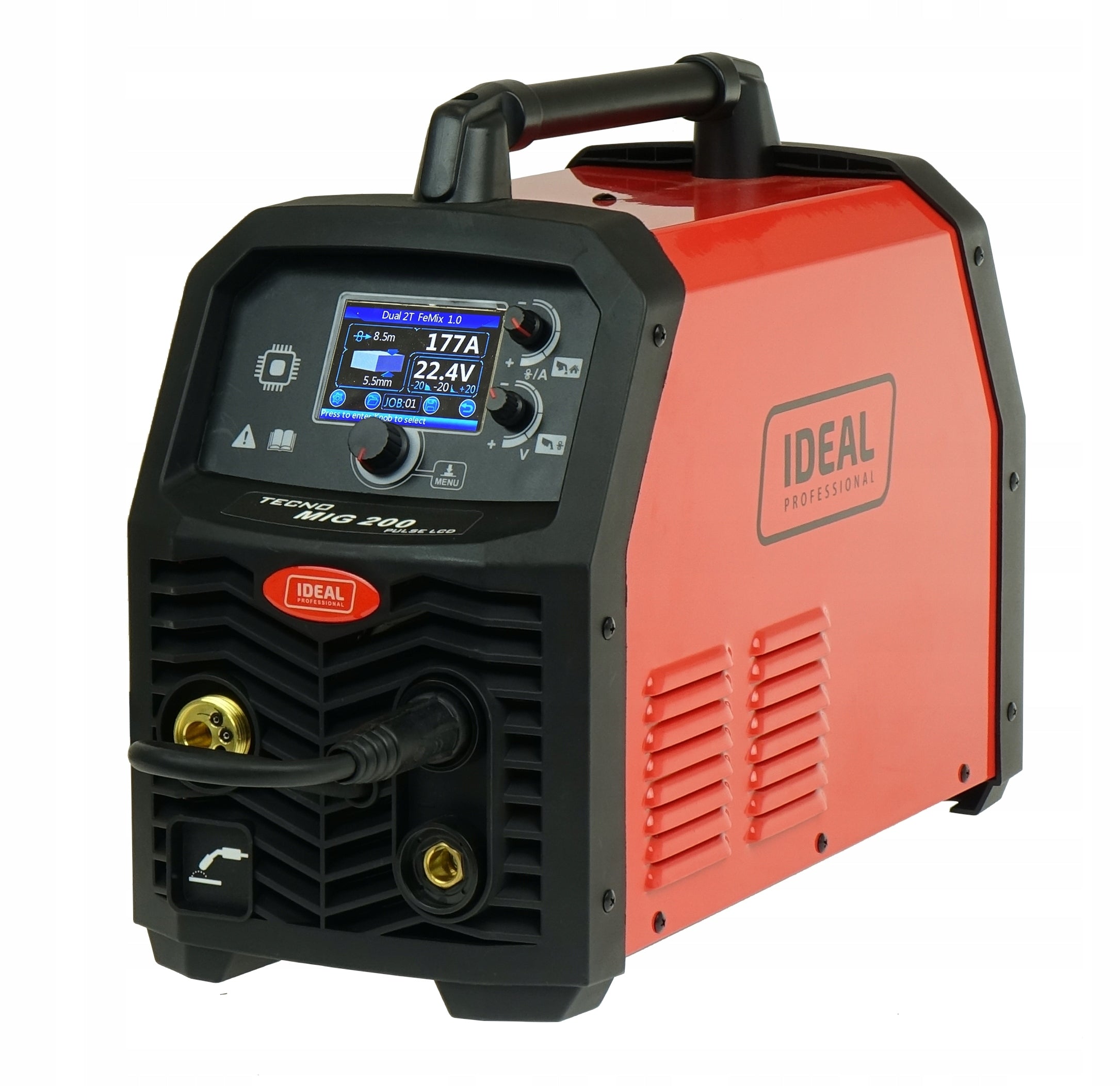 Migomat Semi-automatic welding machine IDEAL TECNOMIG 200 PULSE 4x4 LCD Aluminium Manufacturer code TMIG200P