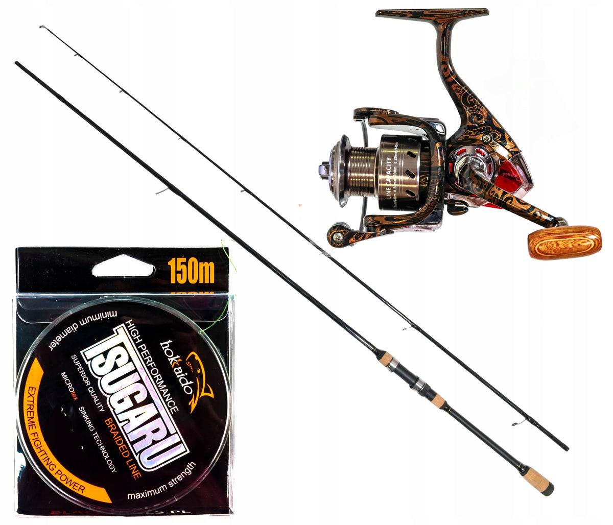 Mikado Spinning Rod + Reel + Braid