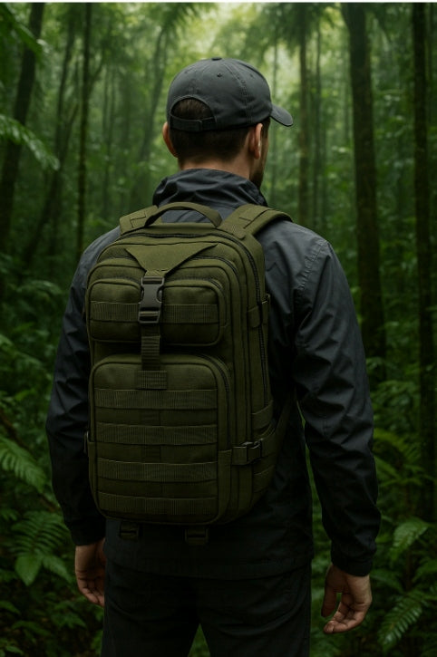 Military Backpack Khaki Tactical Military Survival 28L Hiking Men's Manufacturer code Plecak Wojskowy Survival Khaki Zieleń Anytech