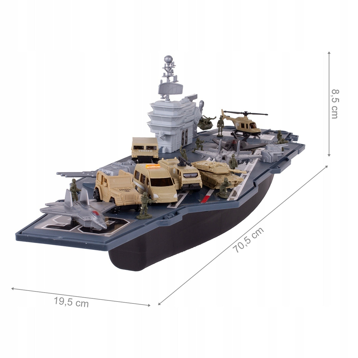 Military Base AIRCRAFT CARRIER XXL Moving ELEMENTS MILITARY AIRCRAFT SOLDIERS Kid's age 3+ years