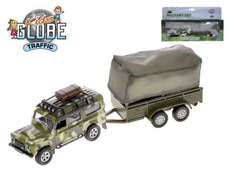 Military Land Rover with trailer 520027 07823 HKG Kid's age 3+ years