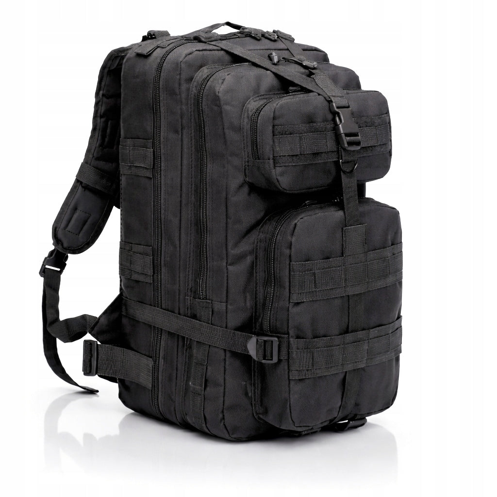 Military Tactical Backpack 35L MOLLE Black Survival Hiking