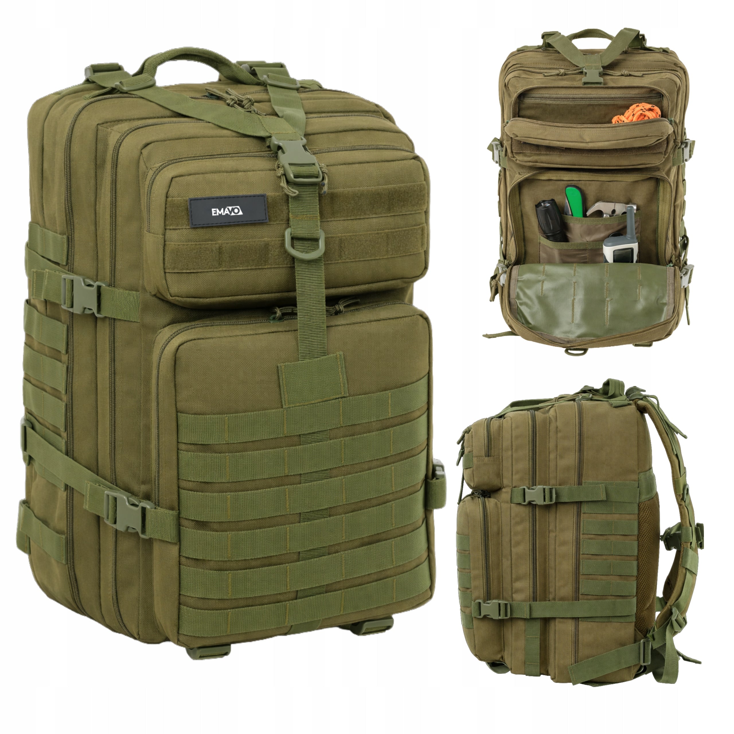Military Tactical Hiking Backpack Survival 15,6" 40L Military Green