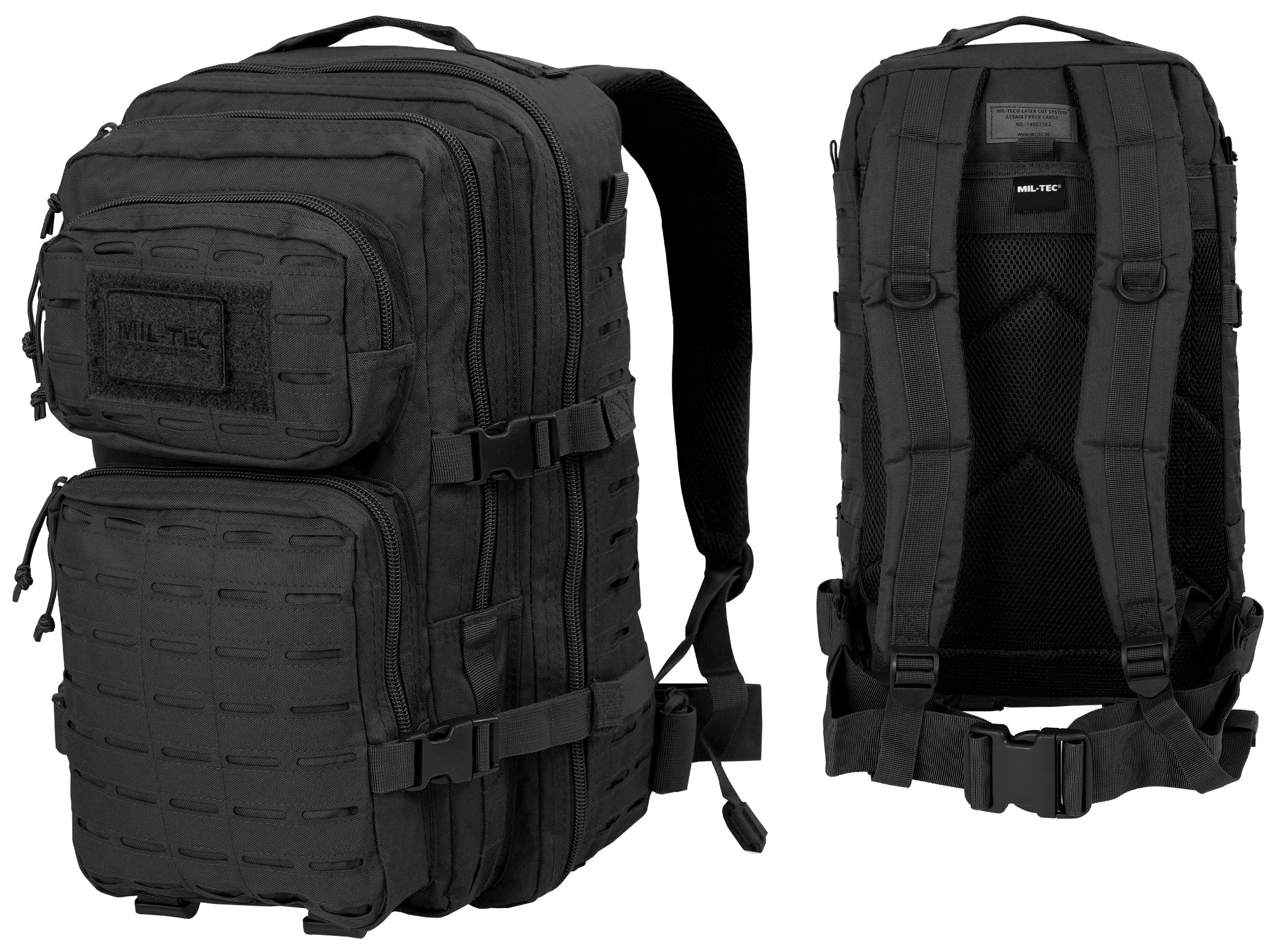 Military Tactical Military Backpack Mil-Tec Assault Laser Cut 36L BLACK