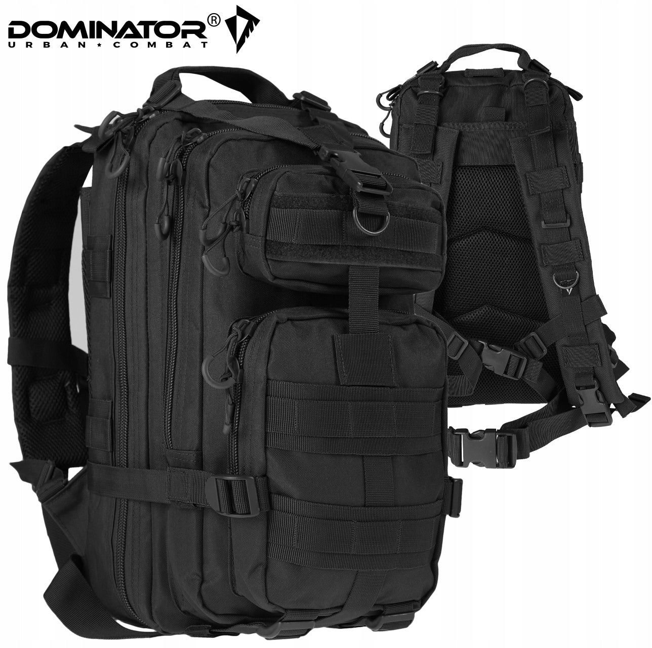 Military tactical backpack DOMINATOR SHADOW escape up to 25L black +GR. Manufacturer code DUC-BK-5043-01