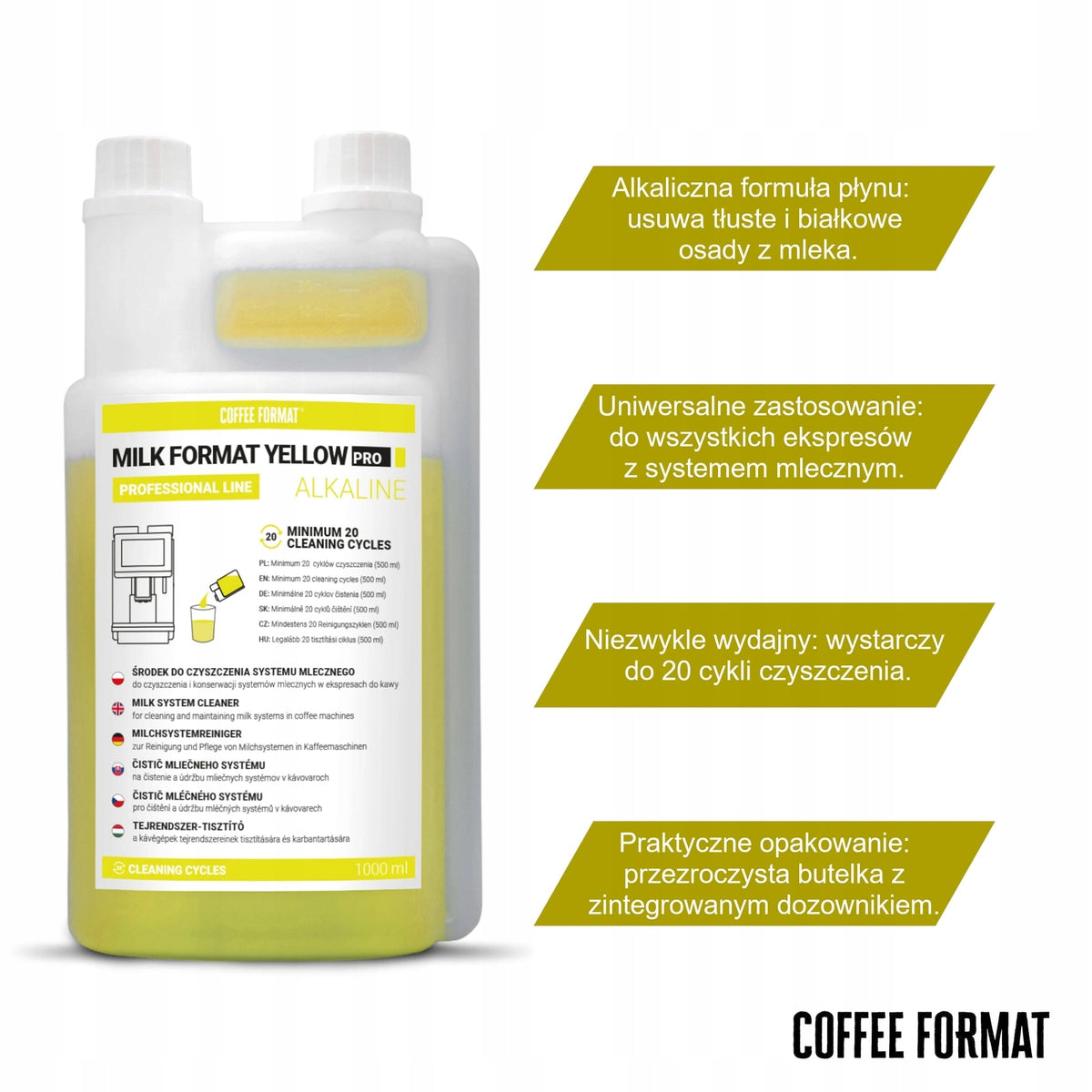 Milk Format Alkaline Yellow 1000ml Brand Coffee Format