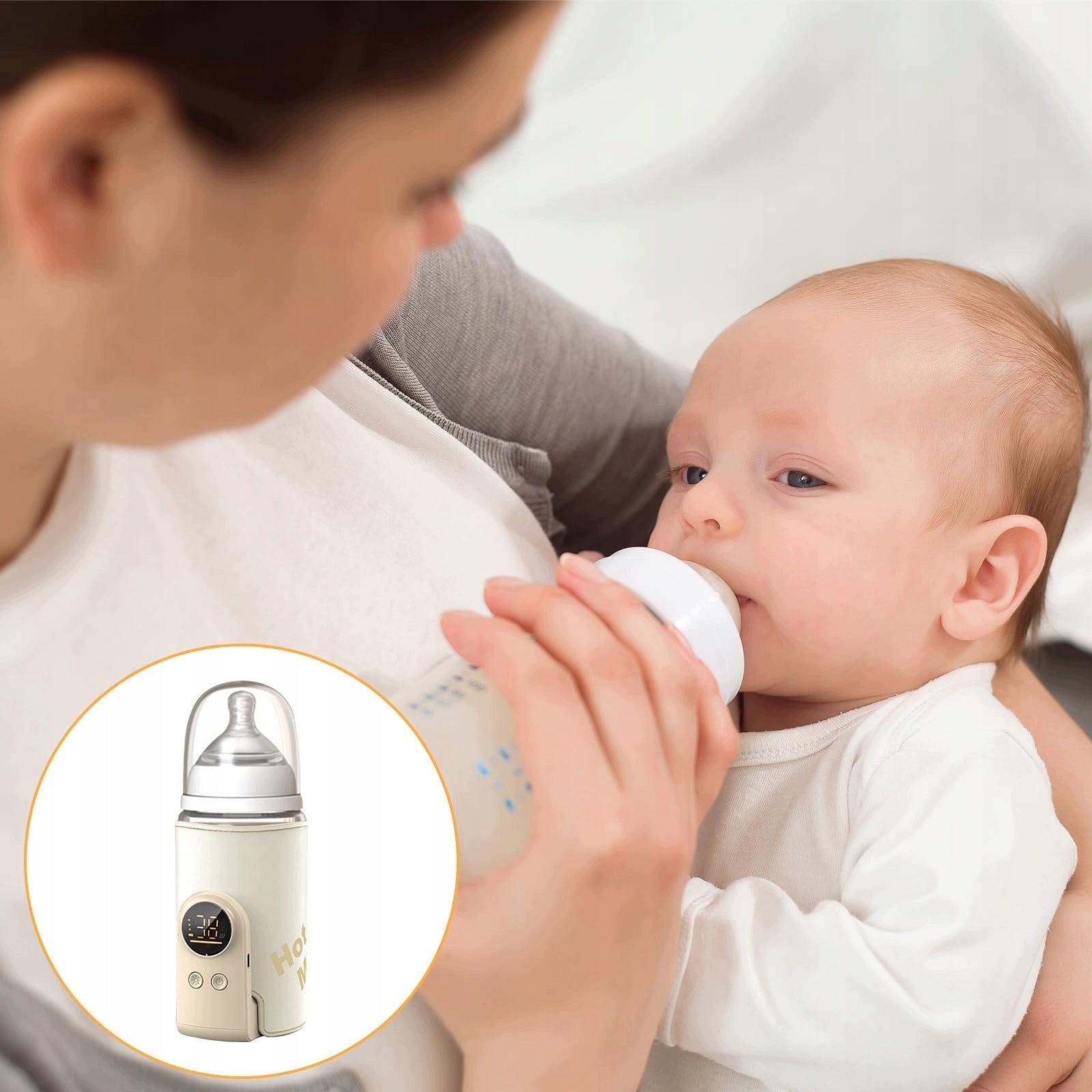 Milk Heater Portable 8000mAh 18W 6 Temperature USB-C Medical device no