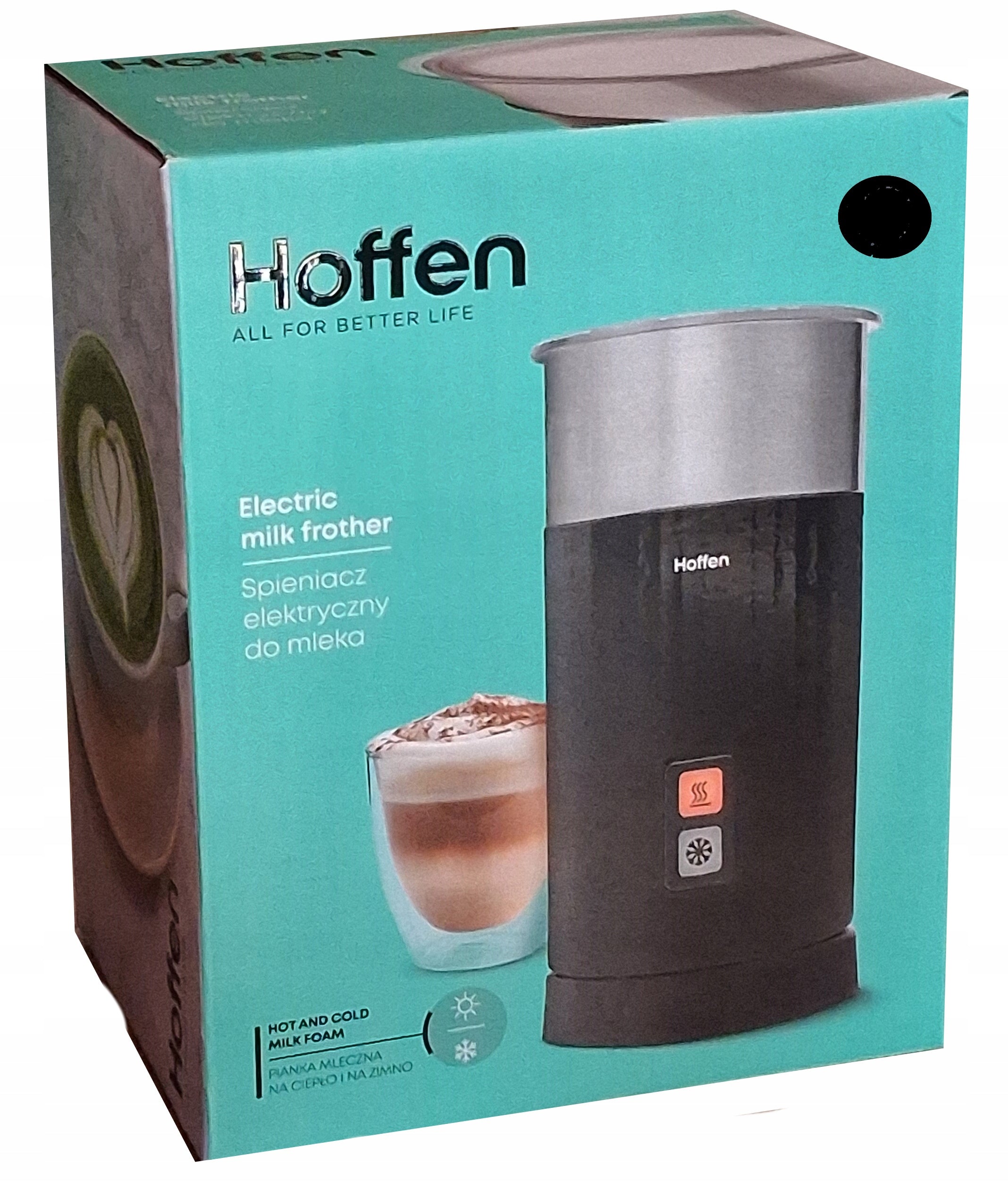 Milk frother HOFFEN BLACK foam for HOT and COLD