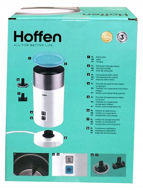 Milk frother Hoffen AK-0647 white Manufacturer code AK-0647