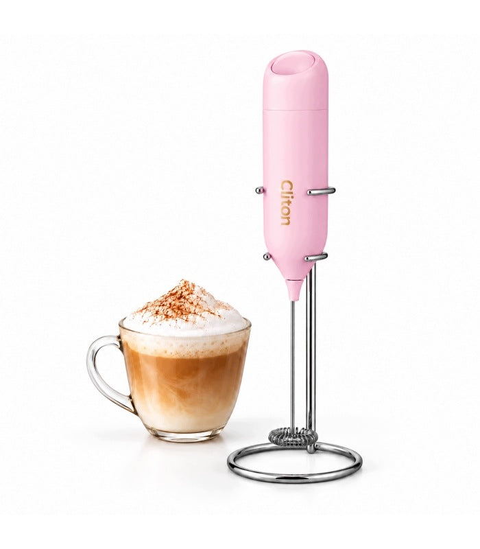 Milk frother SHP FOAMER pink with stand