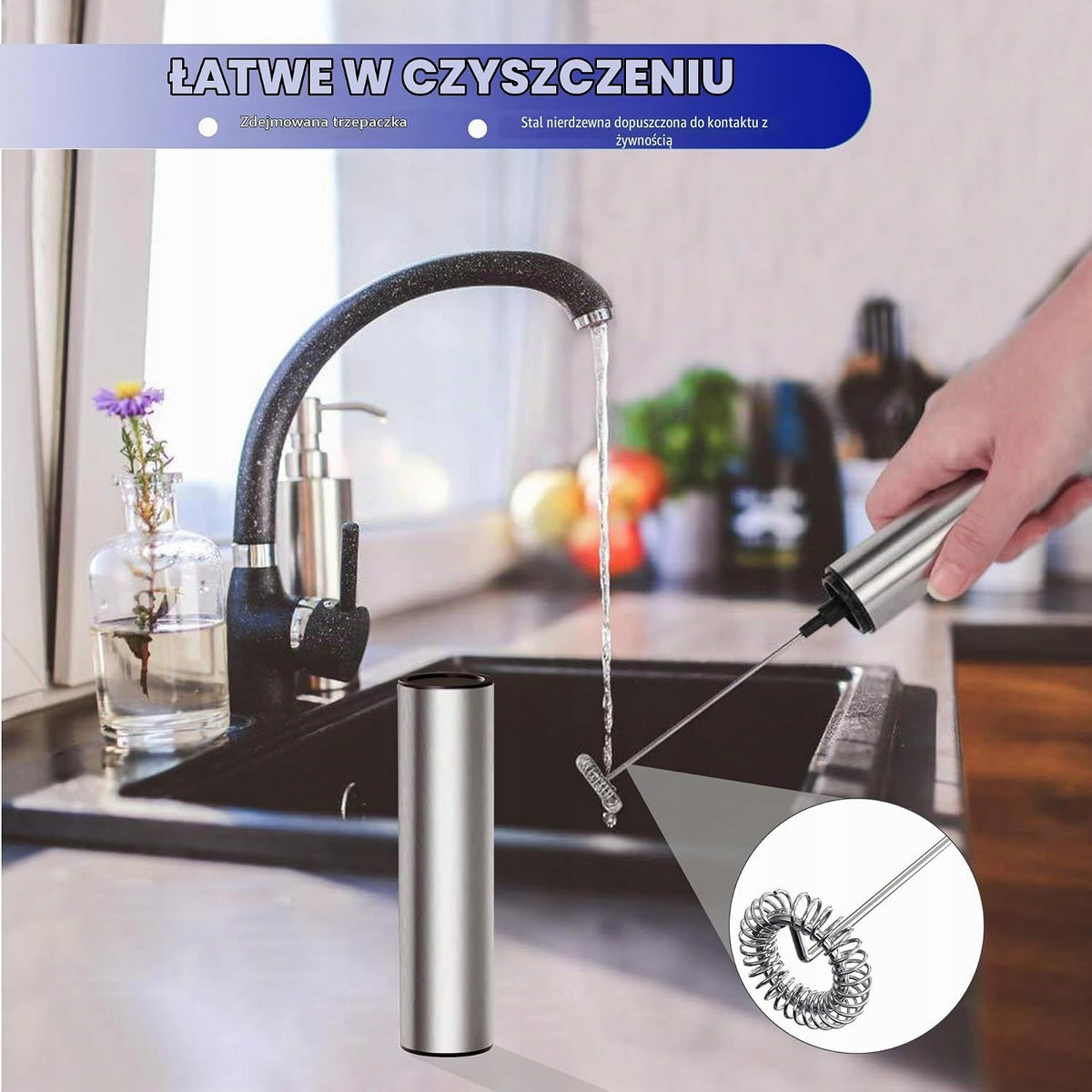 Milk frother - Stainless steel - USB C - 13000 rpm Packaging status original