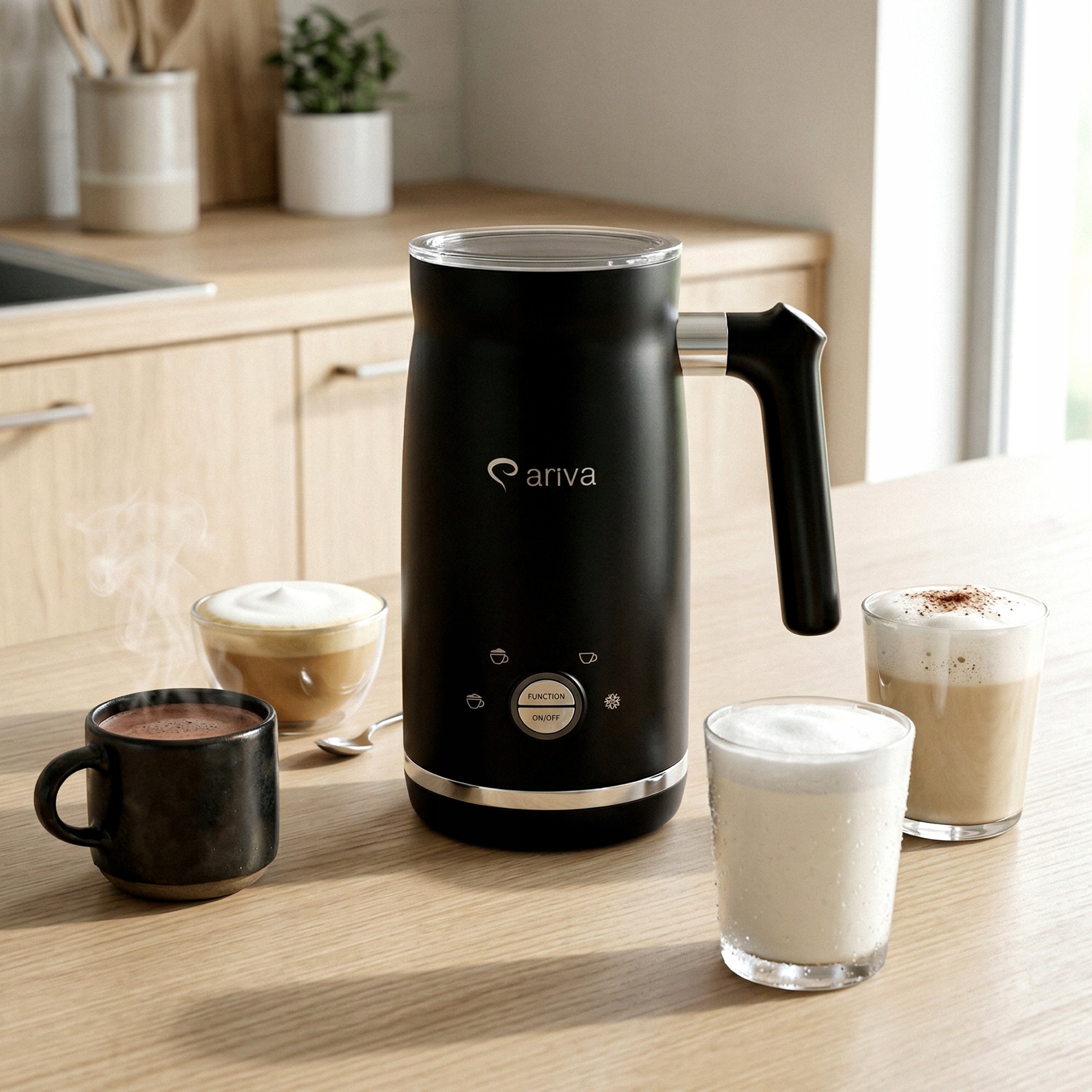 Milk frother electric heater Ariva 4in1 500W 300ml for coffee Packaging status original