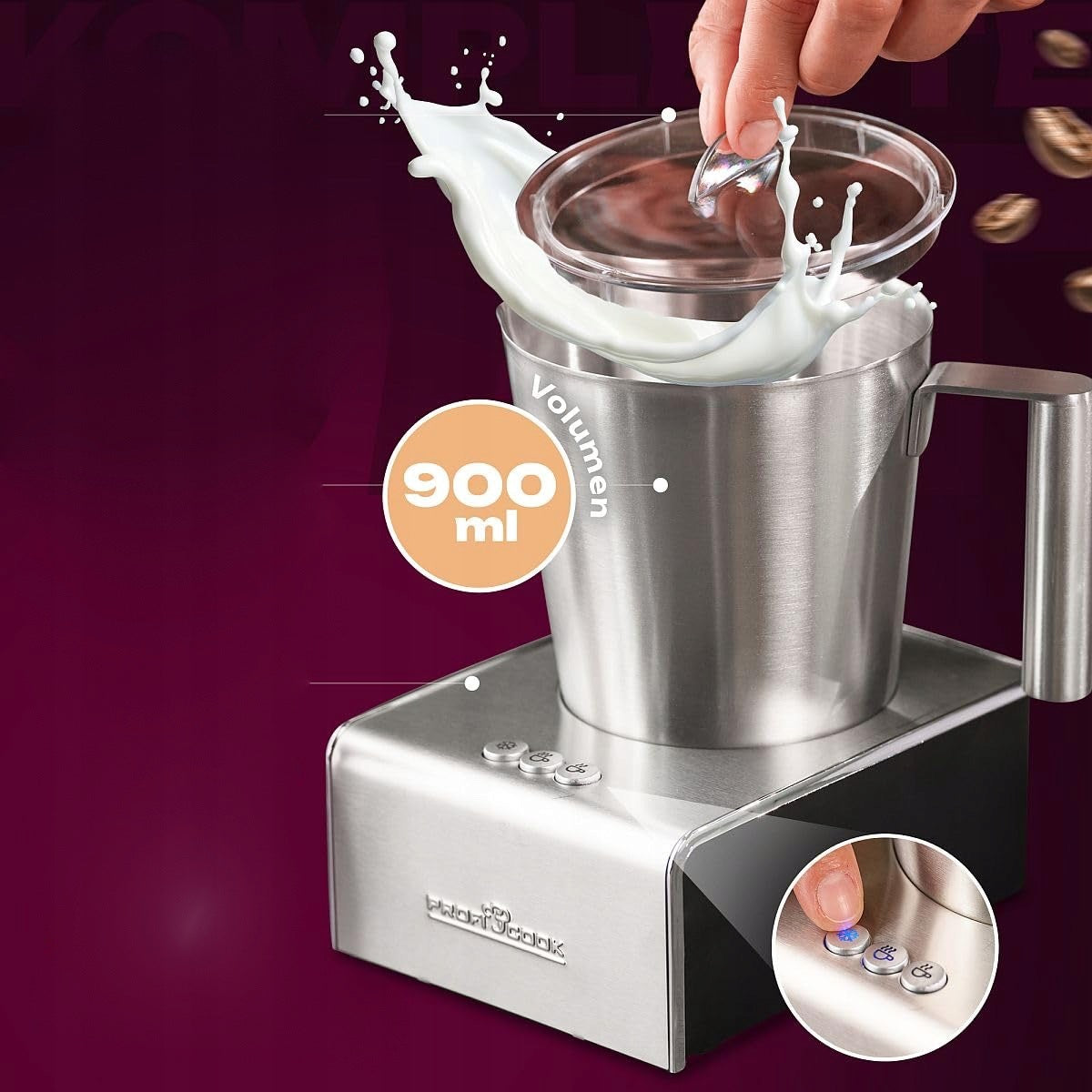 Milk frother electric heater ProfiCook PC-MS 1032 steel Brand Profi Cook