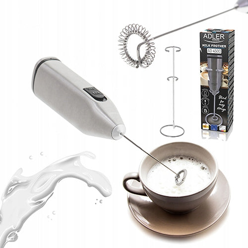 Milk frother with Stand Foam for Cappuccino Coffee Macchiato Adler
