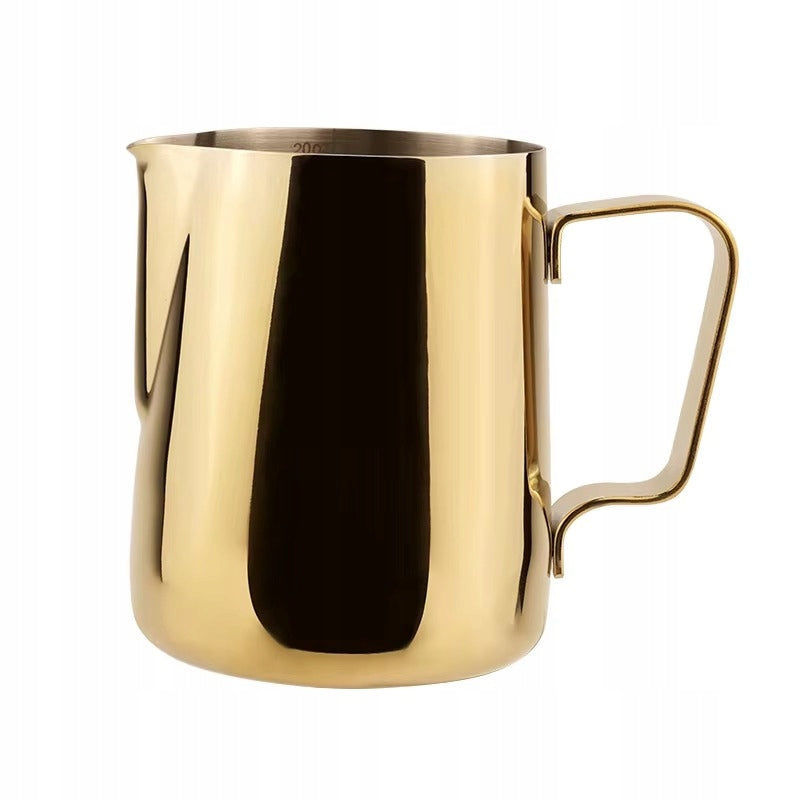 Milk frothing jug 600 ml stainless steel gold
