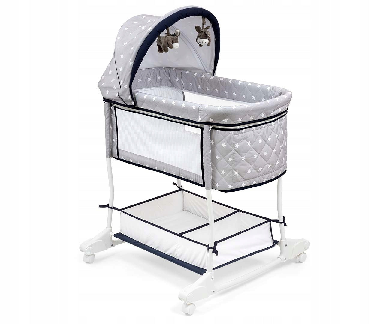 Milly Mally Cradle Dream On - STAR traditional 72 x 82,5 cm grey