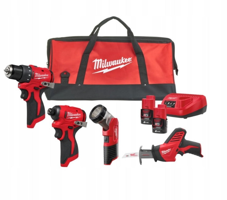 Milwaukee M12 BLPP4A-202B Power Tool Set Screwdriver Saw