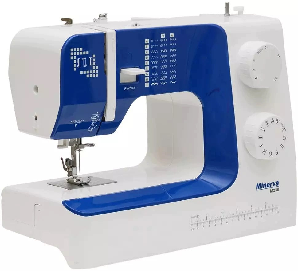 Minerva M230 Sewing machine 28 stitches automatic threader Manufacturer code Minerva M230