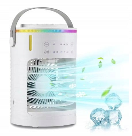 Mini Air Conditioner Portable USB 600ml 3 Modes LED Timer Cooling