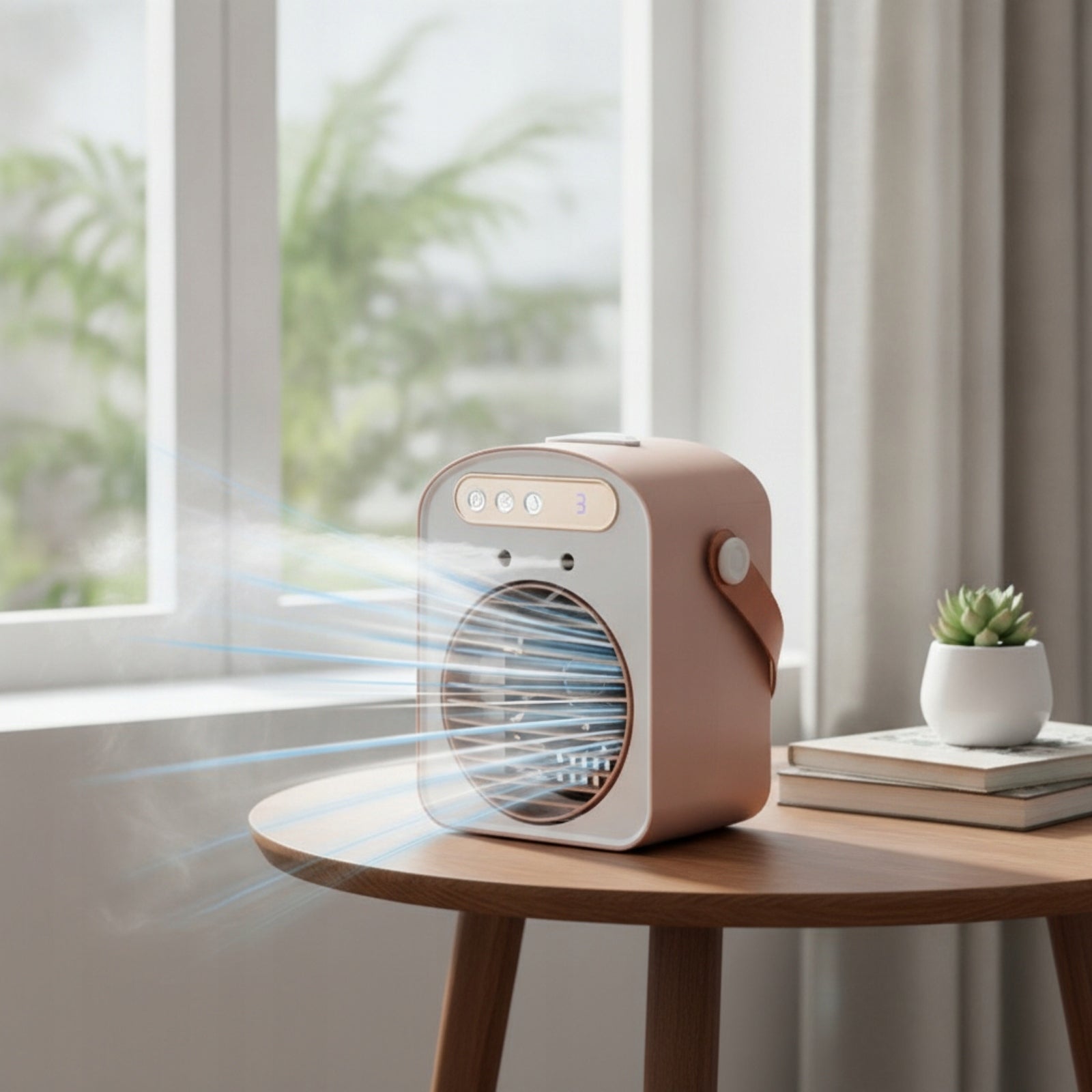 Mini Air Cooler with Handle Humidifying Mini Air Cooler Compact Packaging status original