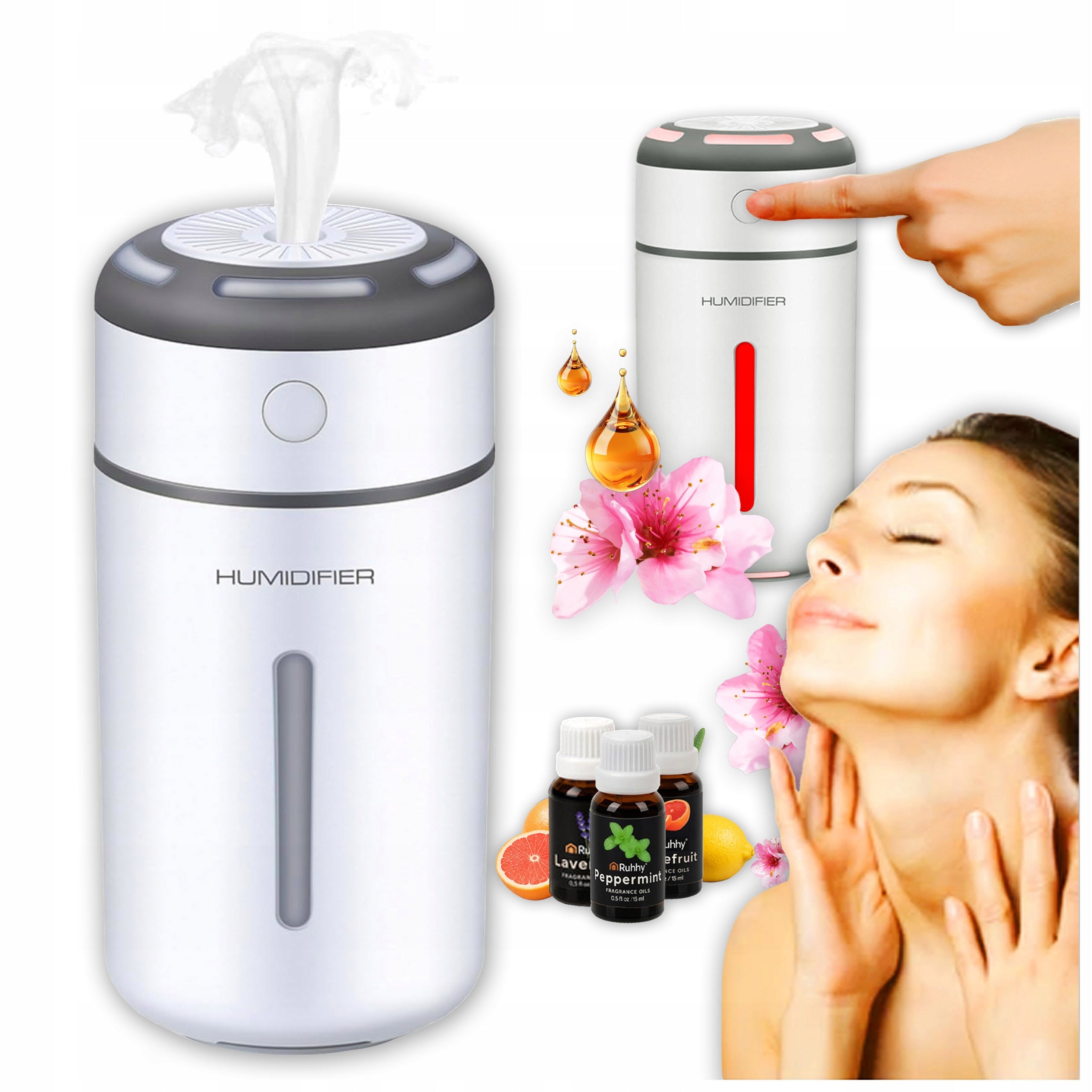 Mini Air Humidifier for Car Home Mist Diffuser Lamp Oil Gift