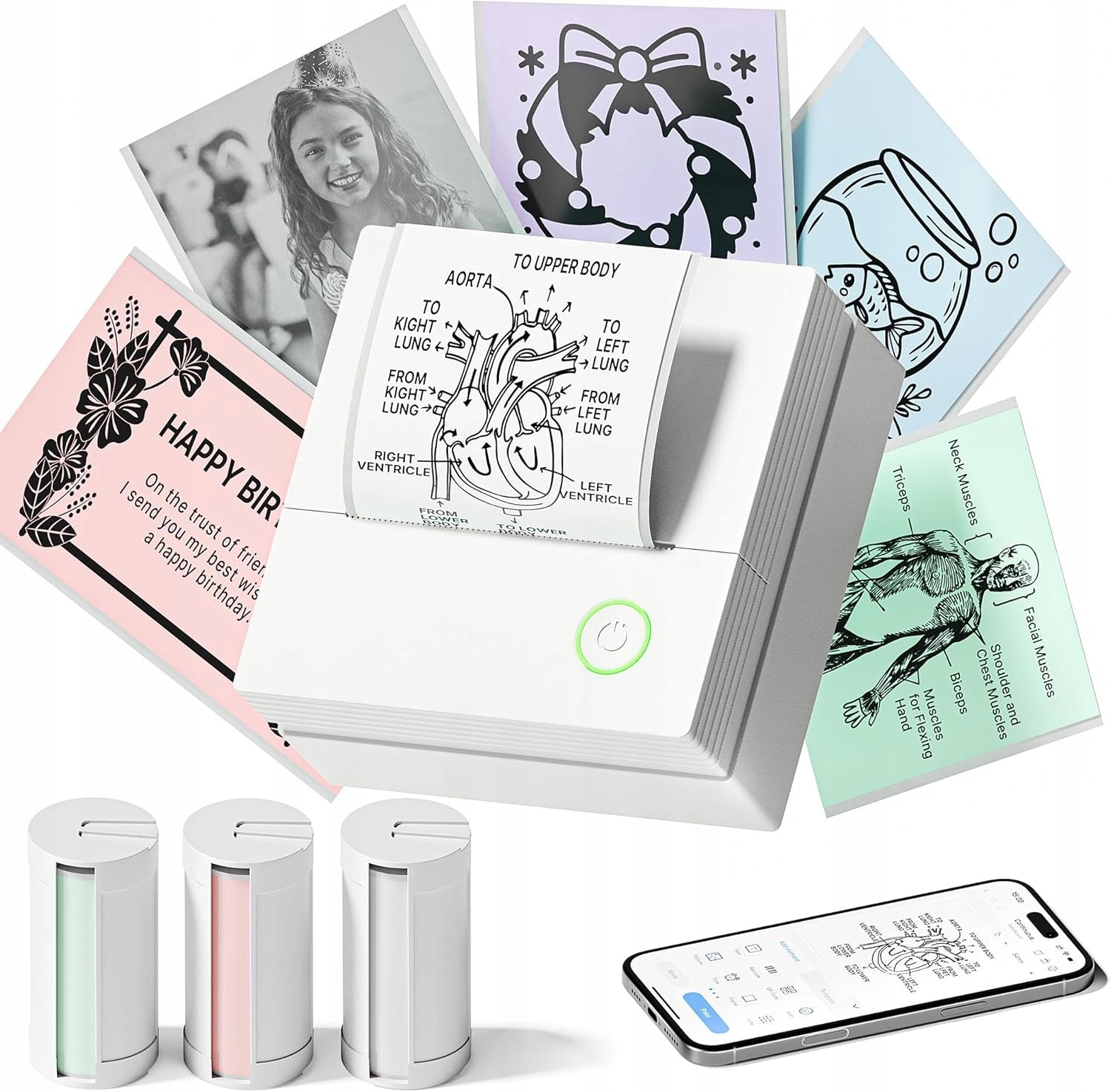 Mini Bluetooth Thermal Printer for Phone Photo Notes