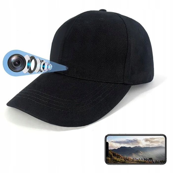 Mini Camera 1080p WiFi Spy in Cap Motion Detection Preview Phone Manufacturer code Czapka Onshop